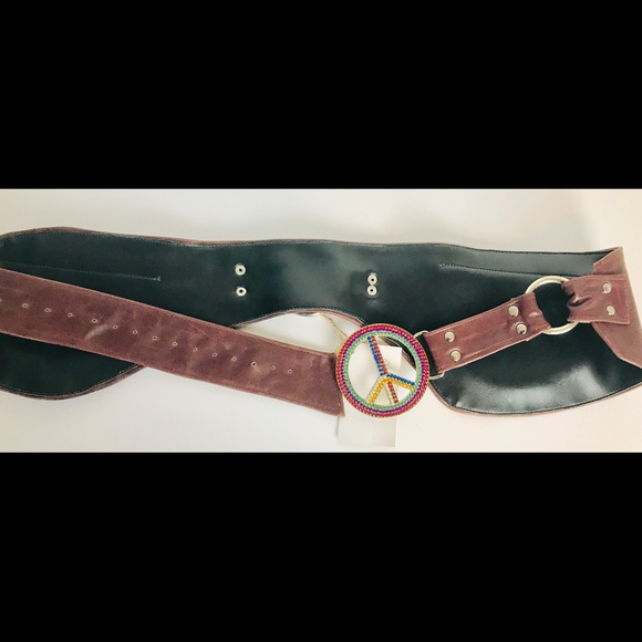 Brown Leather Belt Bag, Burning Man Festival Bag - Picture 5 of 6